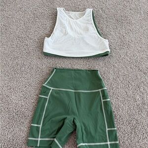 SET Active Green and White Sportbody Set